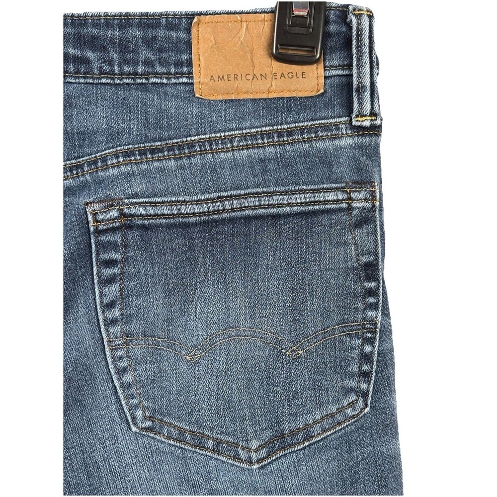 American Eagle Jeans Mens 30x32 Blue Skinny Airflex+ Stretch Denim - Picture 5 of 7